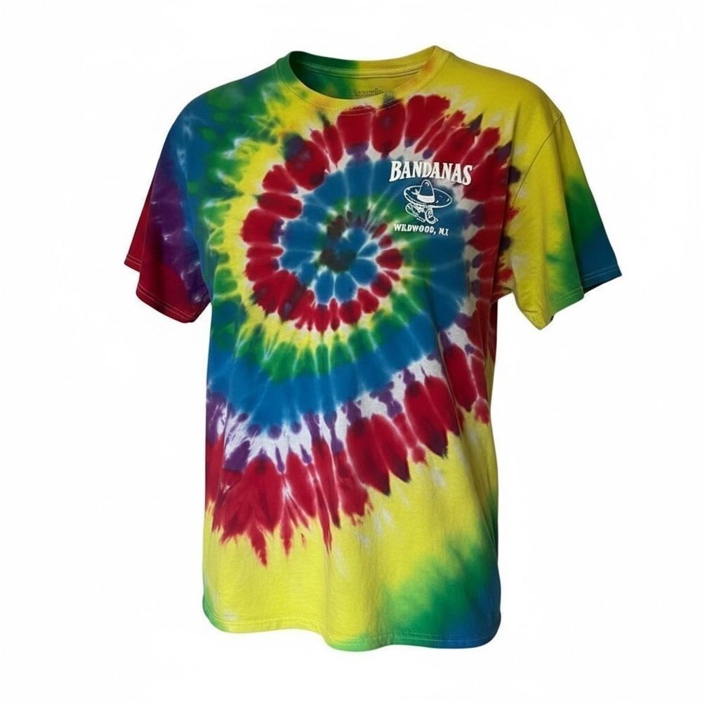 Dynamite Bandanas Wildwood Peace Love Tacos Tie Dye Tee